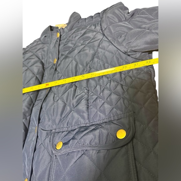 St. John’s Bay Blue Quilted Jacket Snap Front Lightweight Coat - Picture 8 of 10